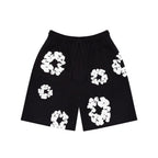 Denim Tears The Cotton Wreath Shorts Black - Denim Tears