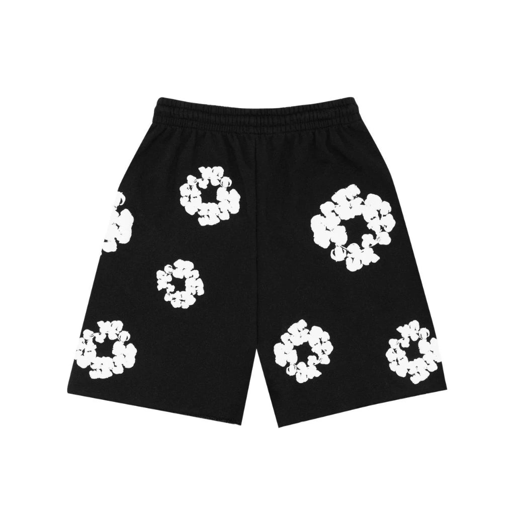 Denim Tears The Cotton Wreath Shorts Black - Denim Tears