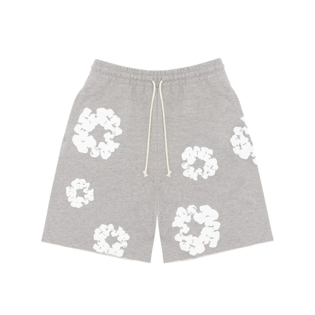Denim Tears The Cotton Wreath Shorts Grey - Denim Tears