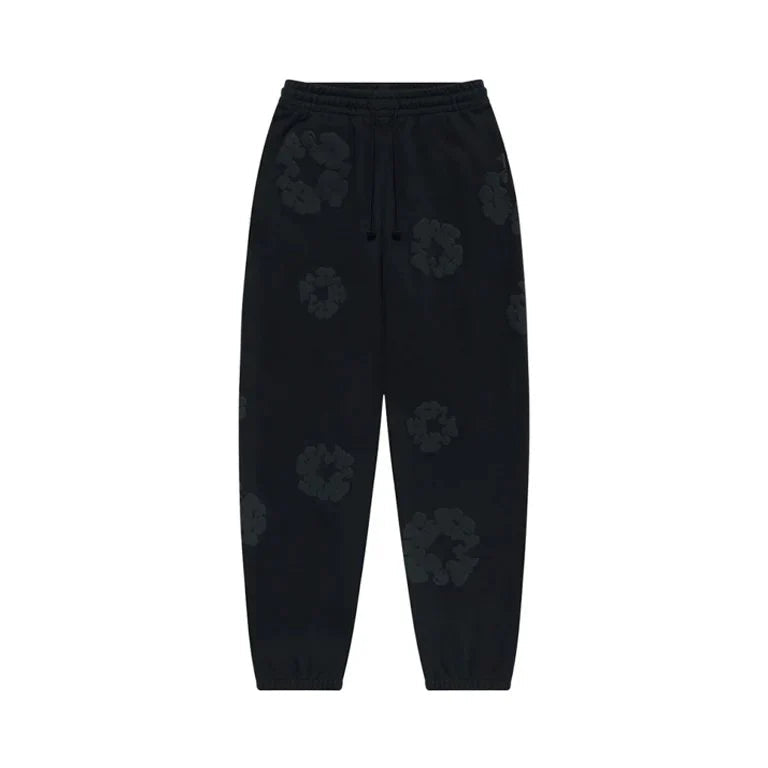 Denim Tears The Cotton Wreath Sweatpants Black Monochrome tepláky