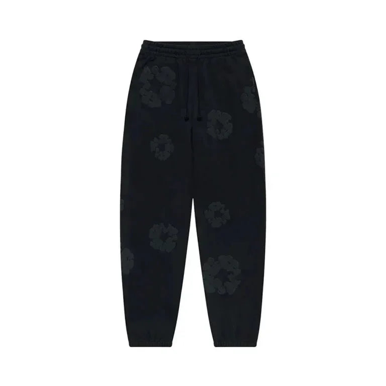 Denim Tears The Cotton Wreath Sweatpants Black Monochrome tepláky