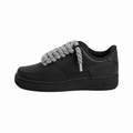 Nike Air Force 1 Black - Gray Rope Laces