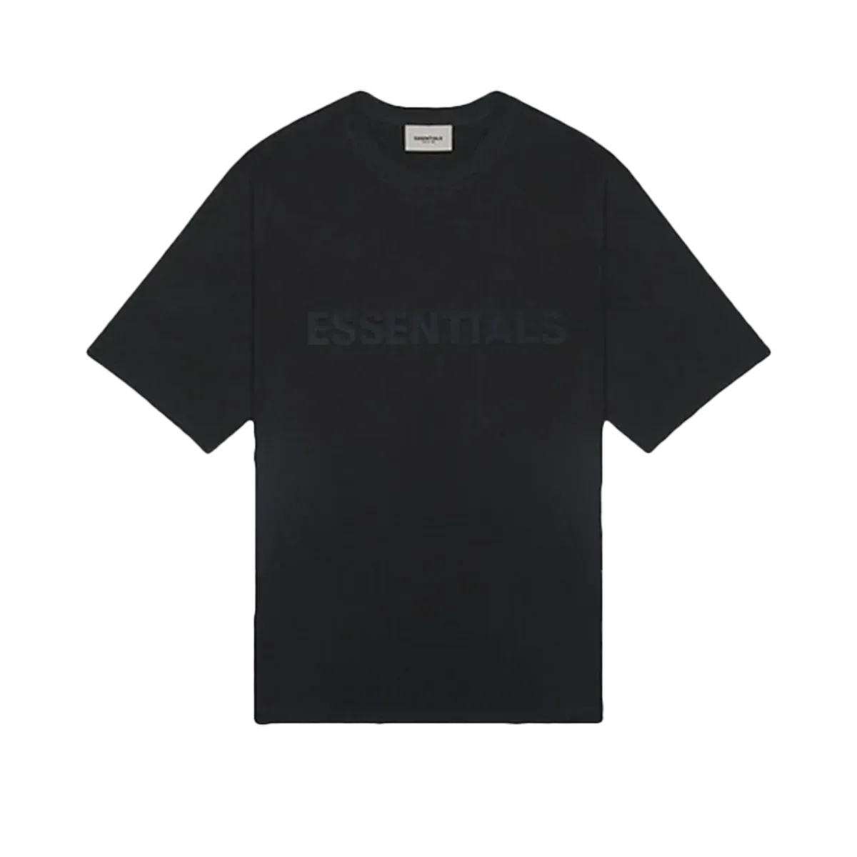 Fear of God Essentials Boxy T-Shirt Applique Logo Black pánské tričko