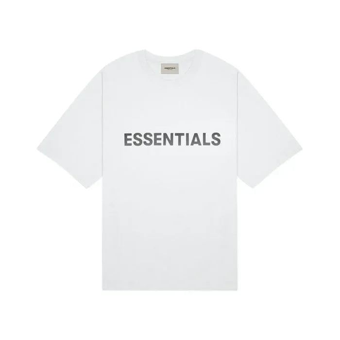 Fear of God Essentials Boxy T-Shirt Applique Logo White pánské tričko