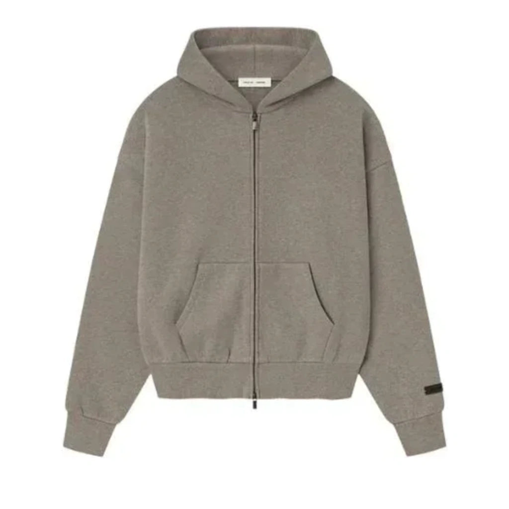 Fear of God Essentials Classic Fleece Zip-Up Hoodie Glossy Homestead Heather