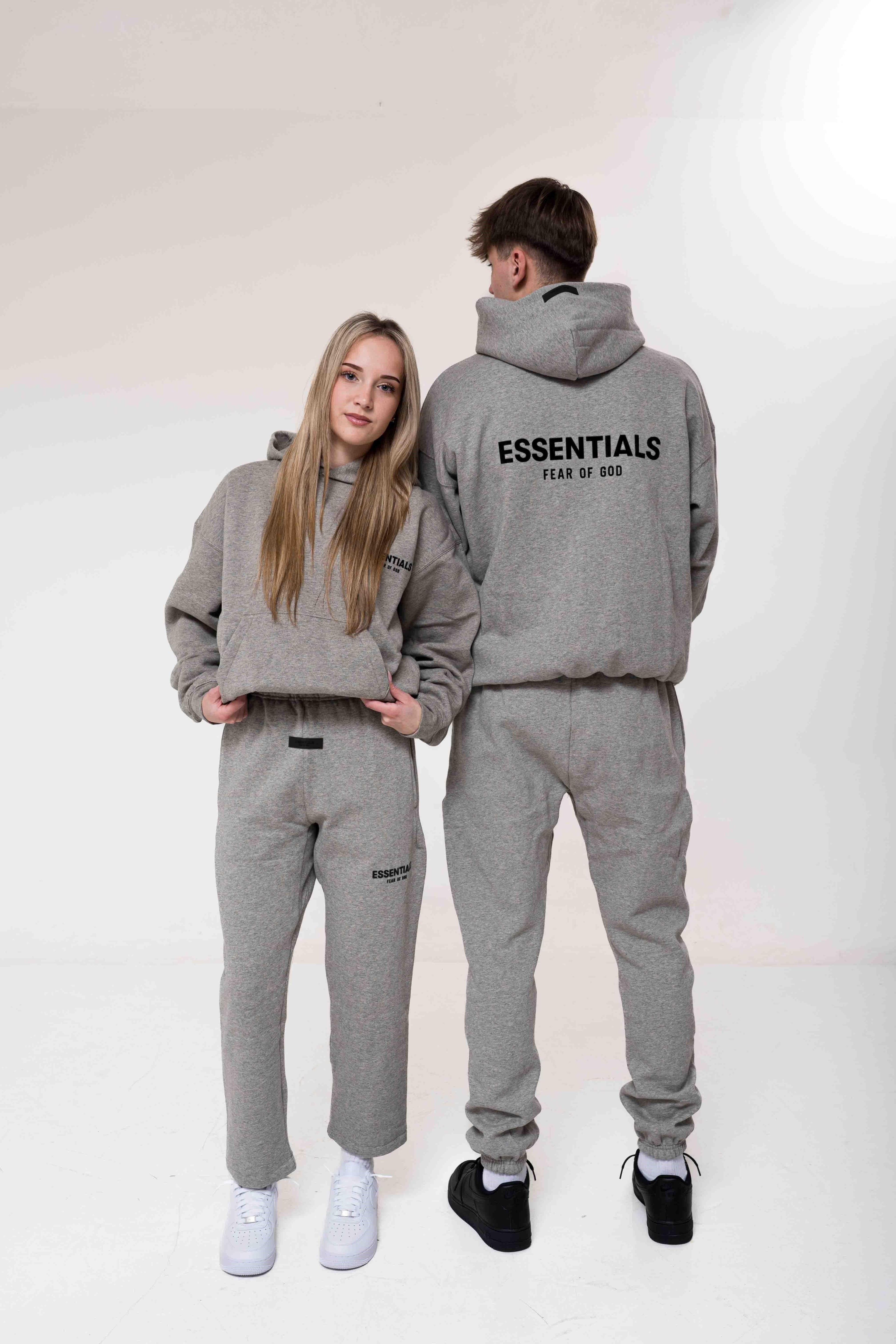 Fear of God Essentials Dark Oatmeal Set outfit