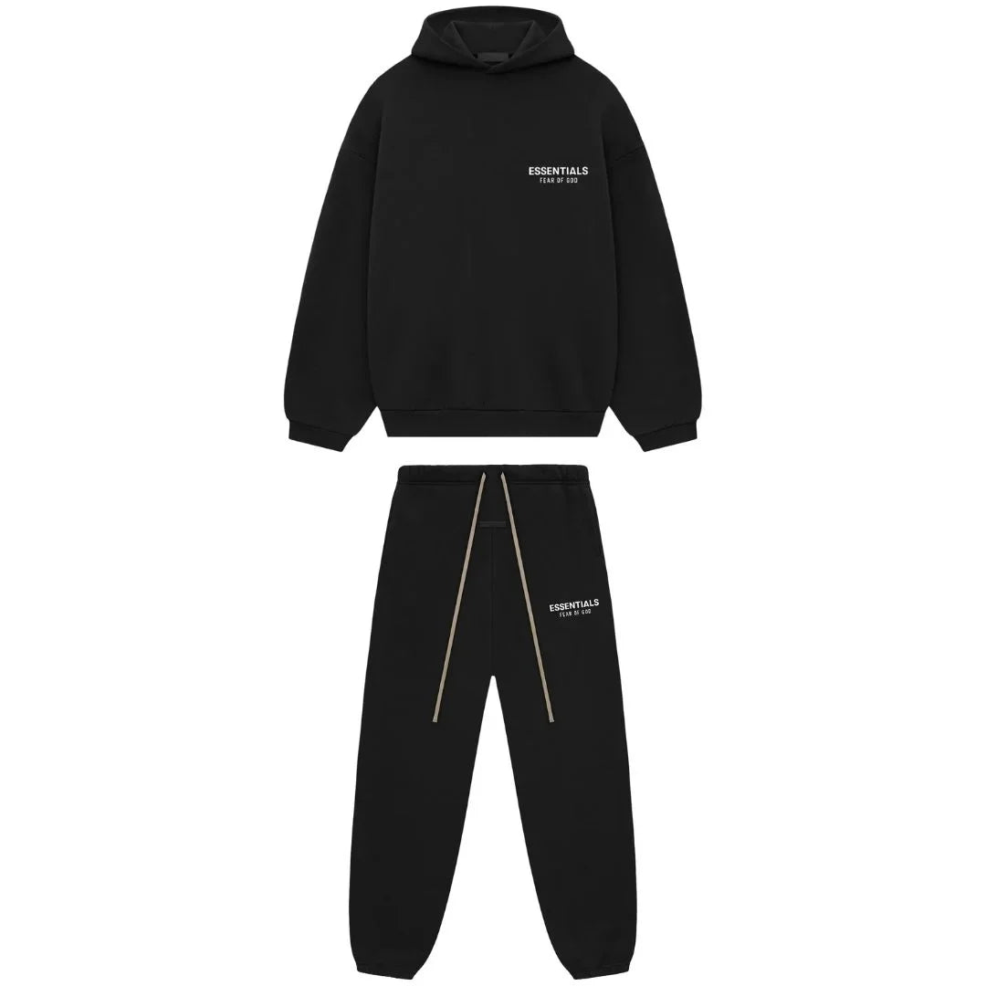 Fear of God Essentials Fleece Black Set souprava