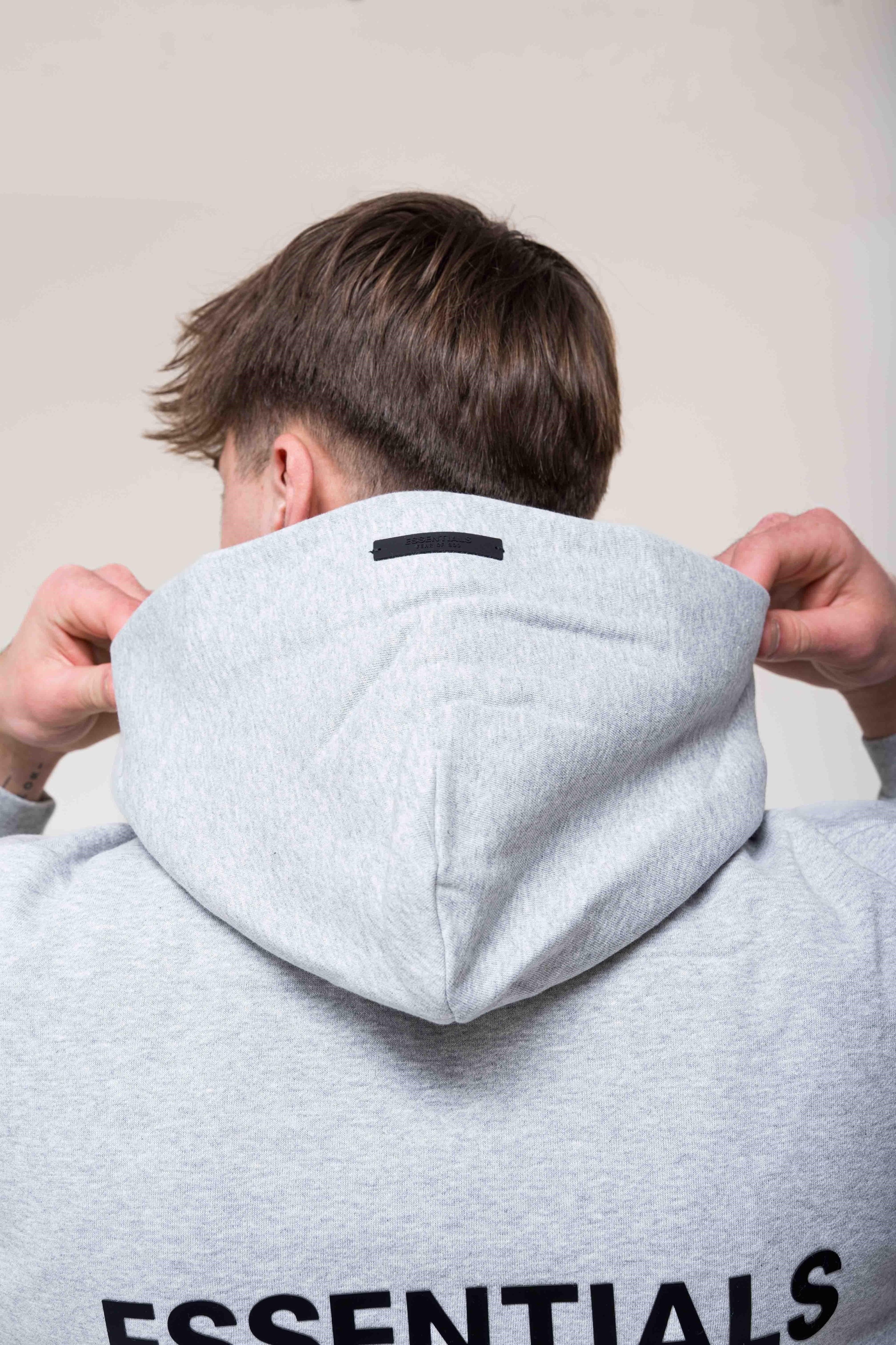 Fear of God Essentials Fleece Hoodie Light Heather Gray mikina s kapucí