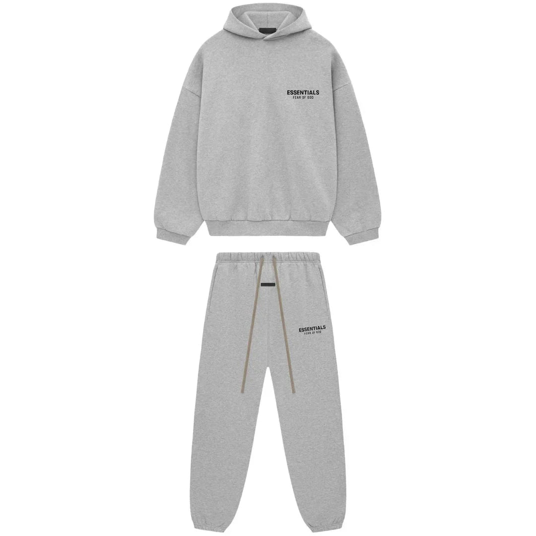 Fear of God Essentials Fleece Light Heather Gray Set souprava