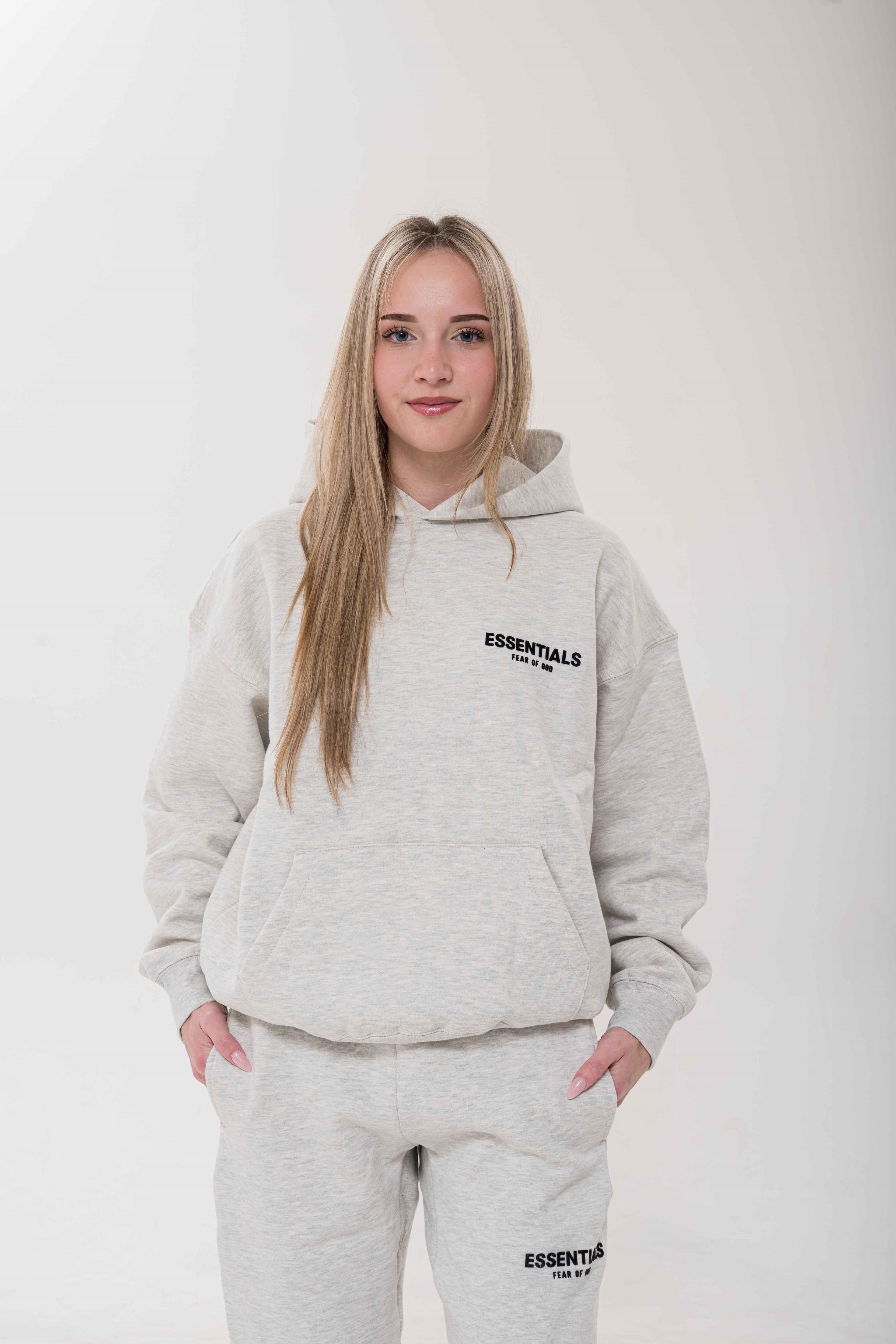 Fear of God Essentials Hoodie Light Oatmeal unisex mikina