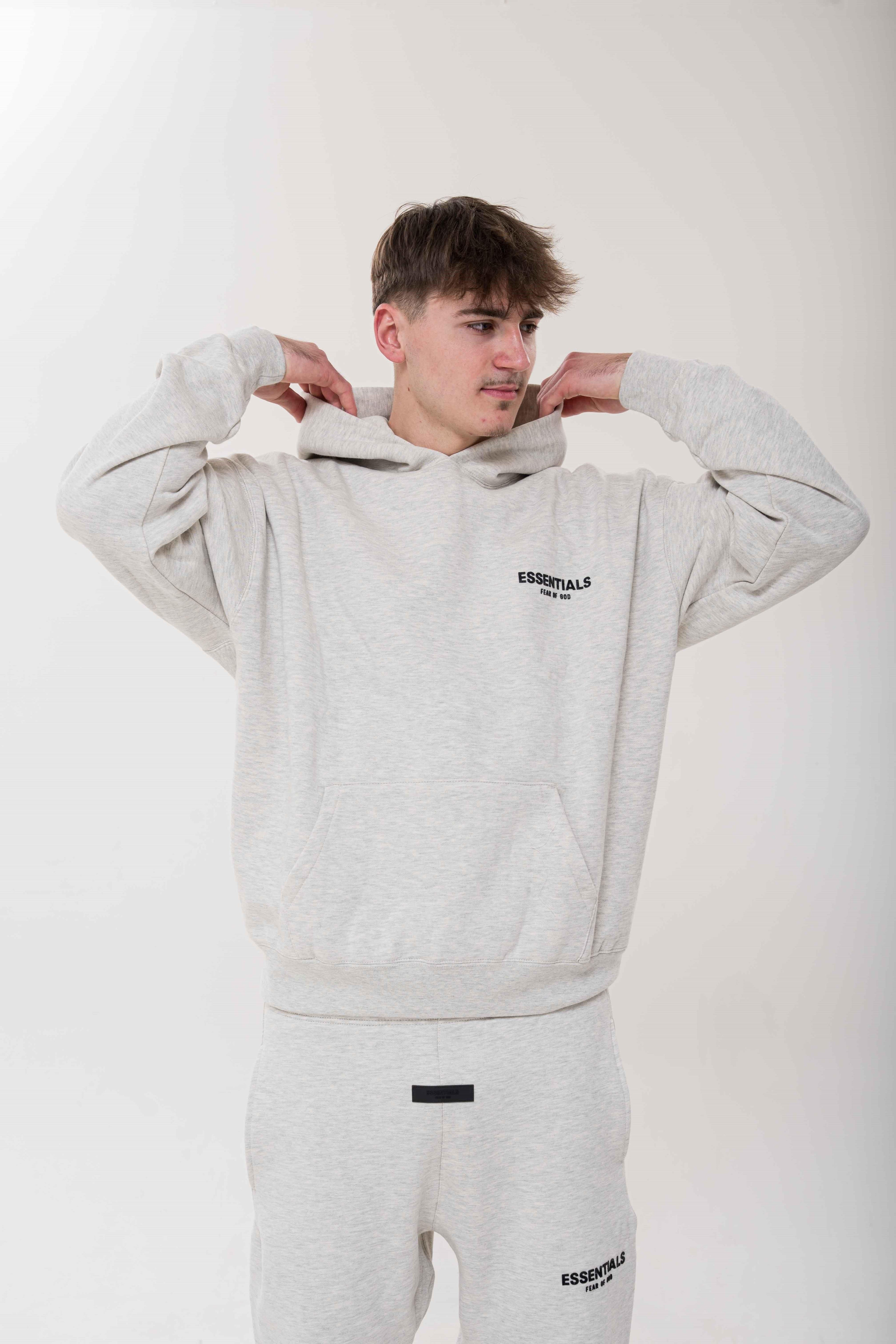 Fear of God Essentials Hoodie Light Oatmeal unisex mikina