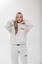 Fear of God Essentials Light Oatmeal Hoodie outfit