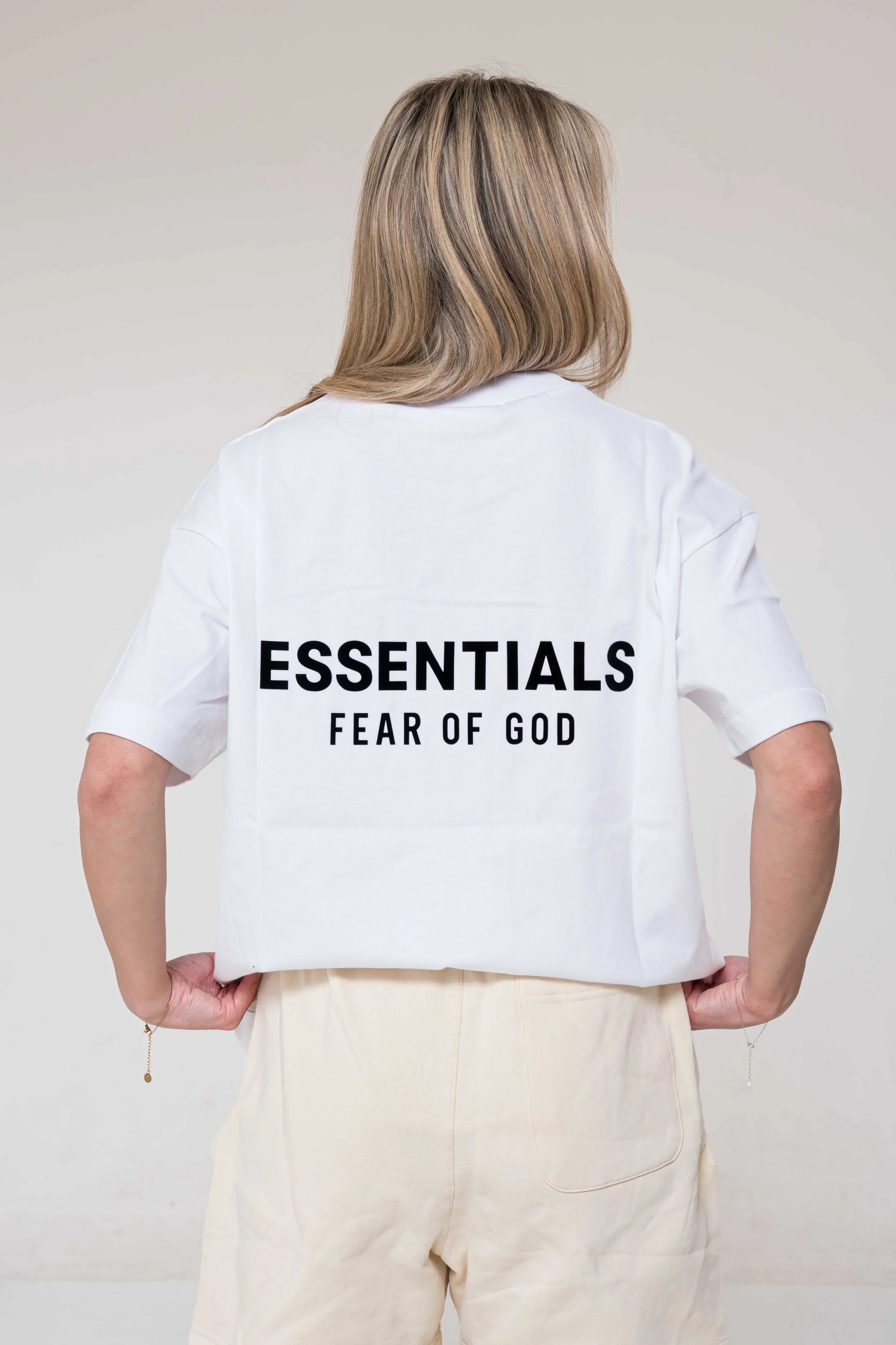 Fear of God Essentials T-Shirt Bright White back view