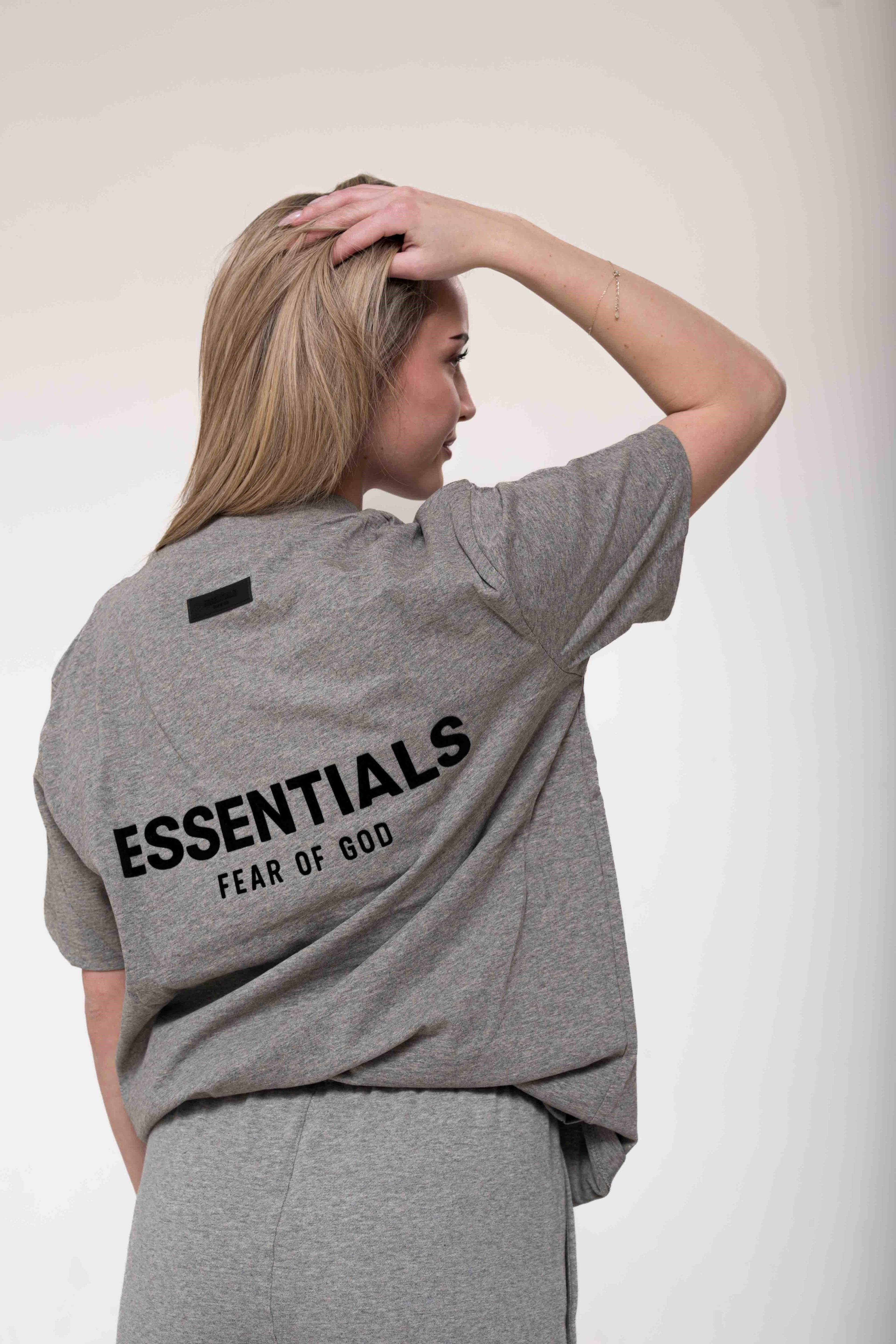 Fear of God Essentials T-Shirt Dark Oatmeal back view