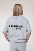 Fear of God Essentials T-Shirt Light Heather Gray back view