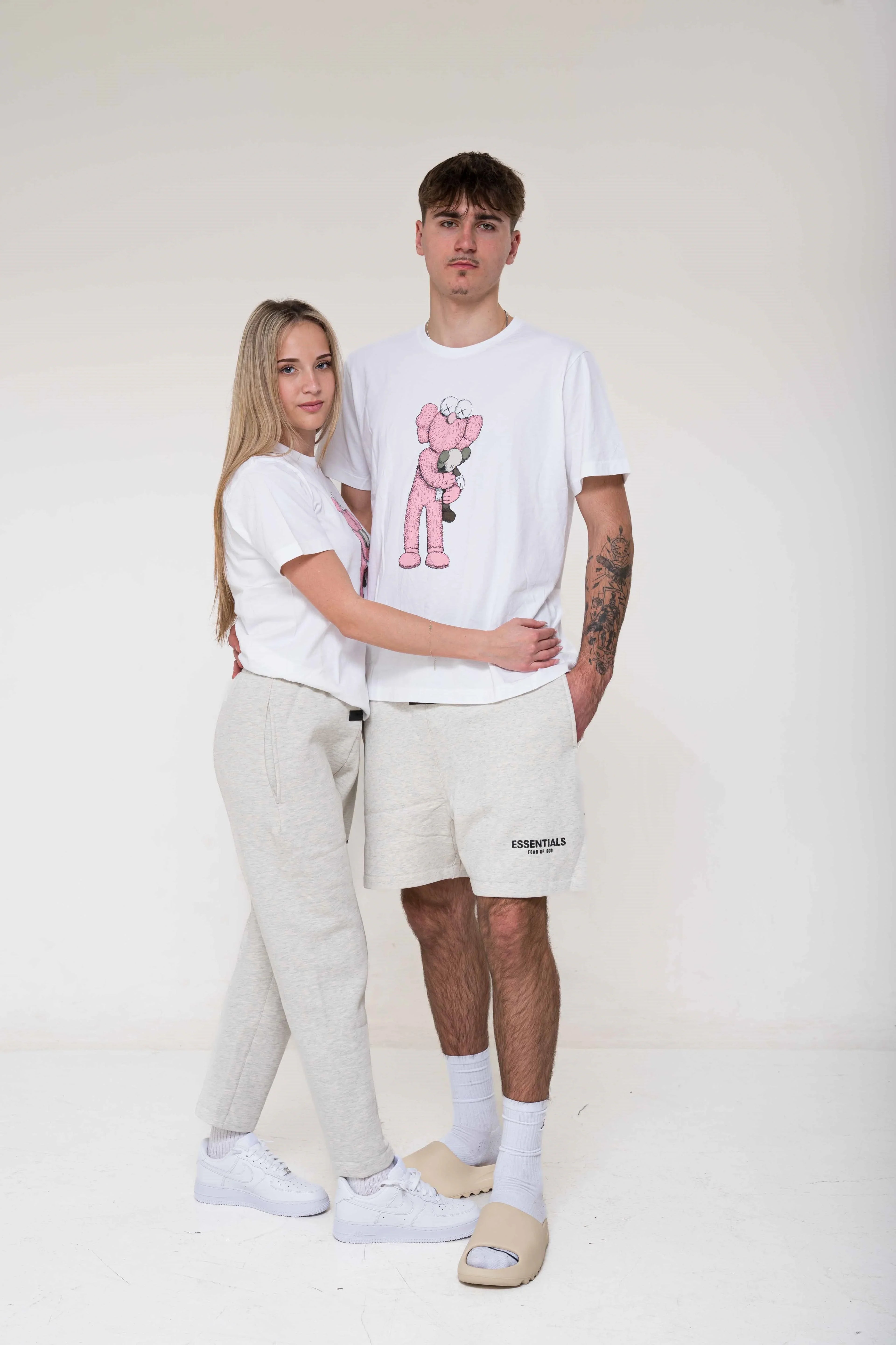 KAWS x Uniqlo Pink BFF Tee White outfit