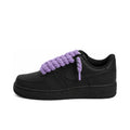 Nike Air Force 1 Black - Purple Rope Laces