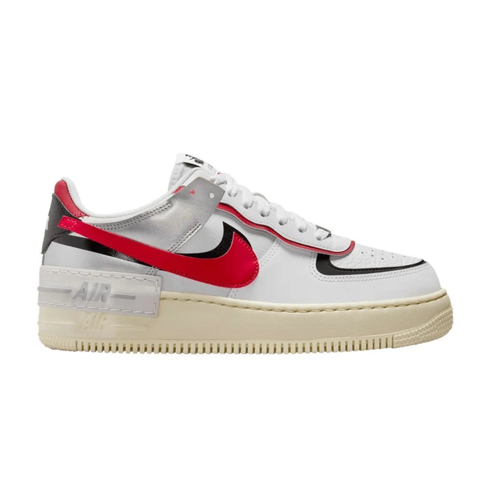 Nike Air Force 1 Low Shadow White Silver Gym Red (W)