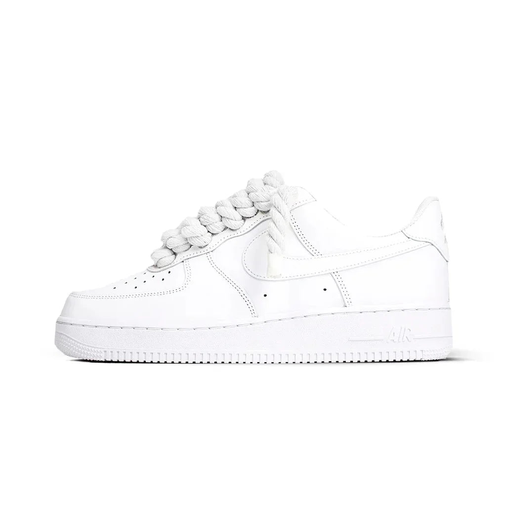 Nike Air Force 1 White - White Rope Laces tenisky