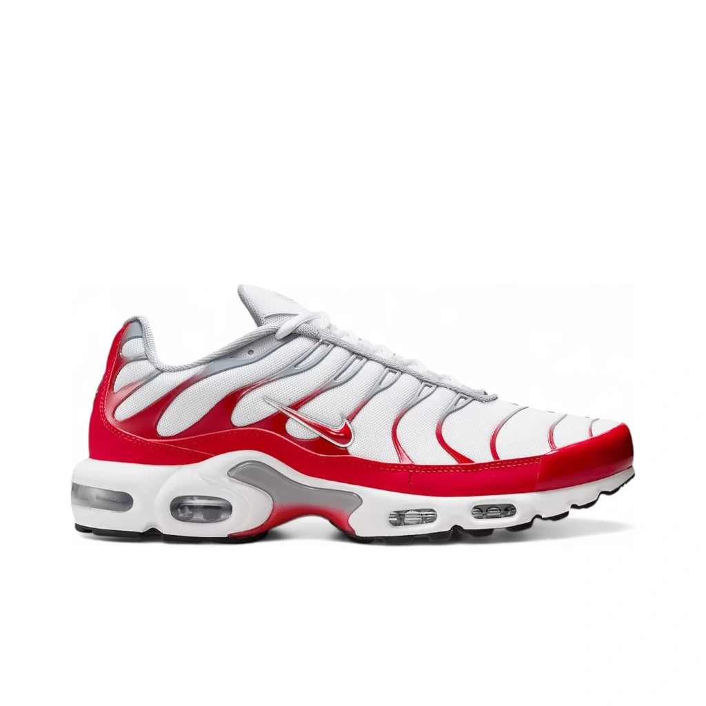 Nike Air Max Plus White University Red Wolf Grey