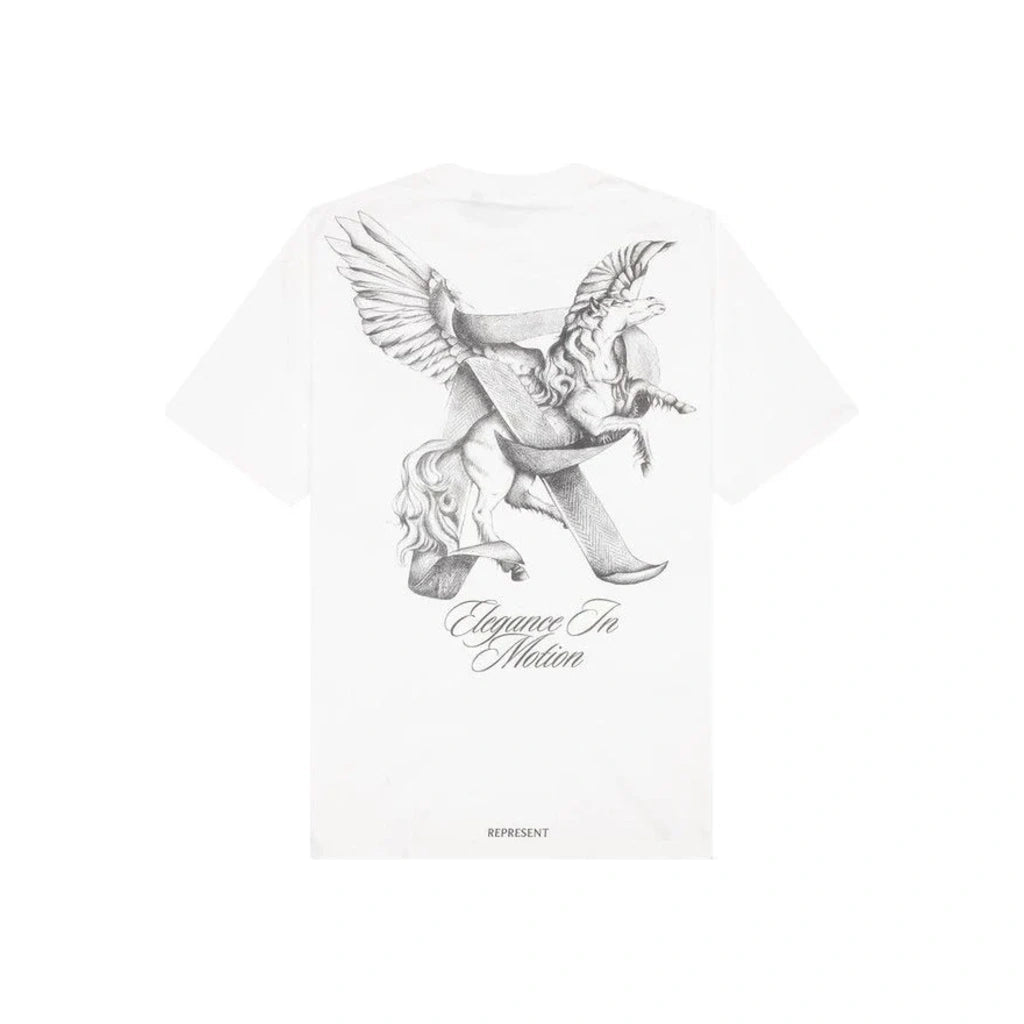 Represent Elegance In Motion T-Shirt Flat White