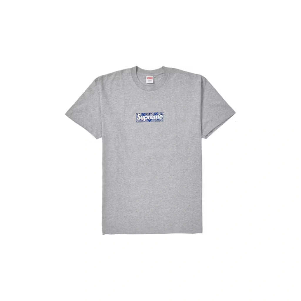 Supreme Bandana Box Logo Tee Heather Grey