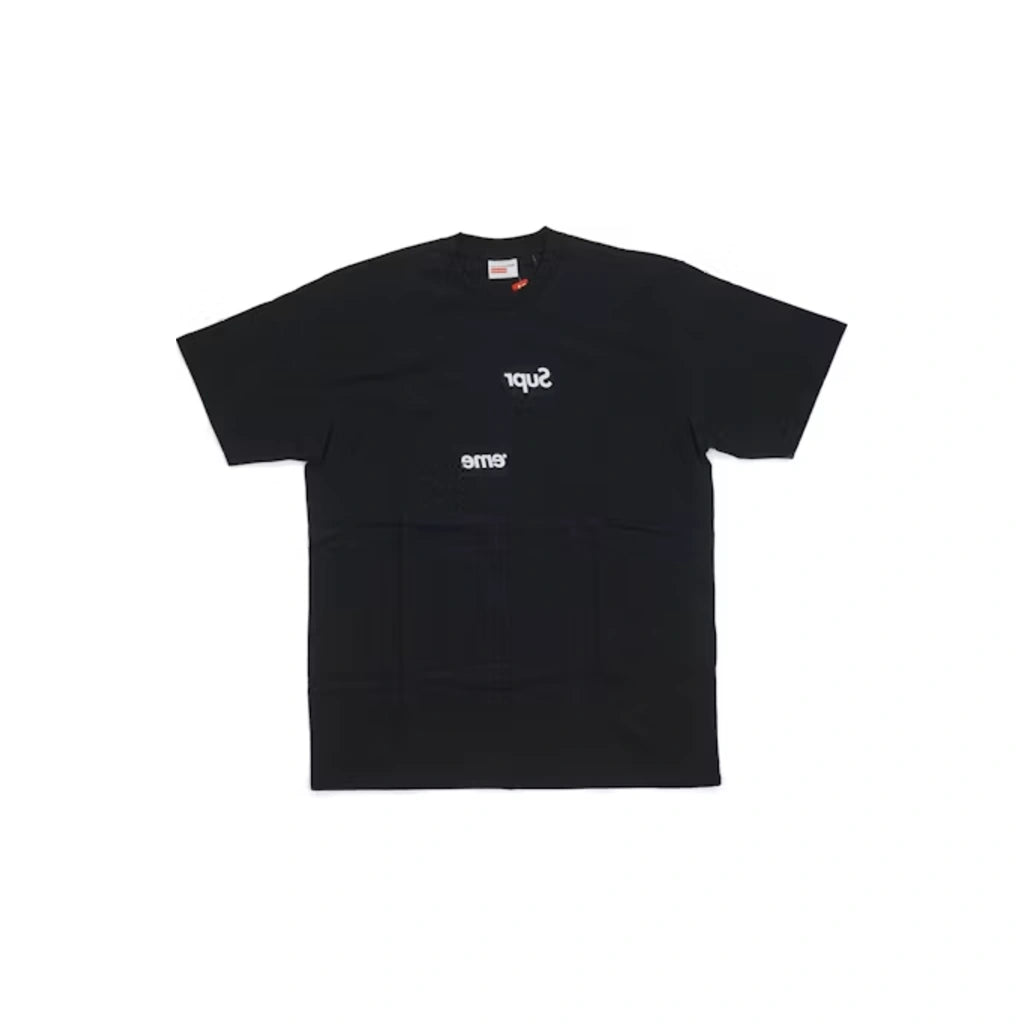 Supreme Comme des Garcons SHIRT Split Box Logo Tee Black