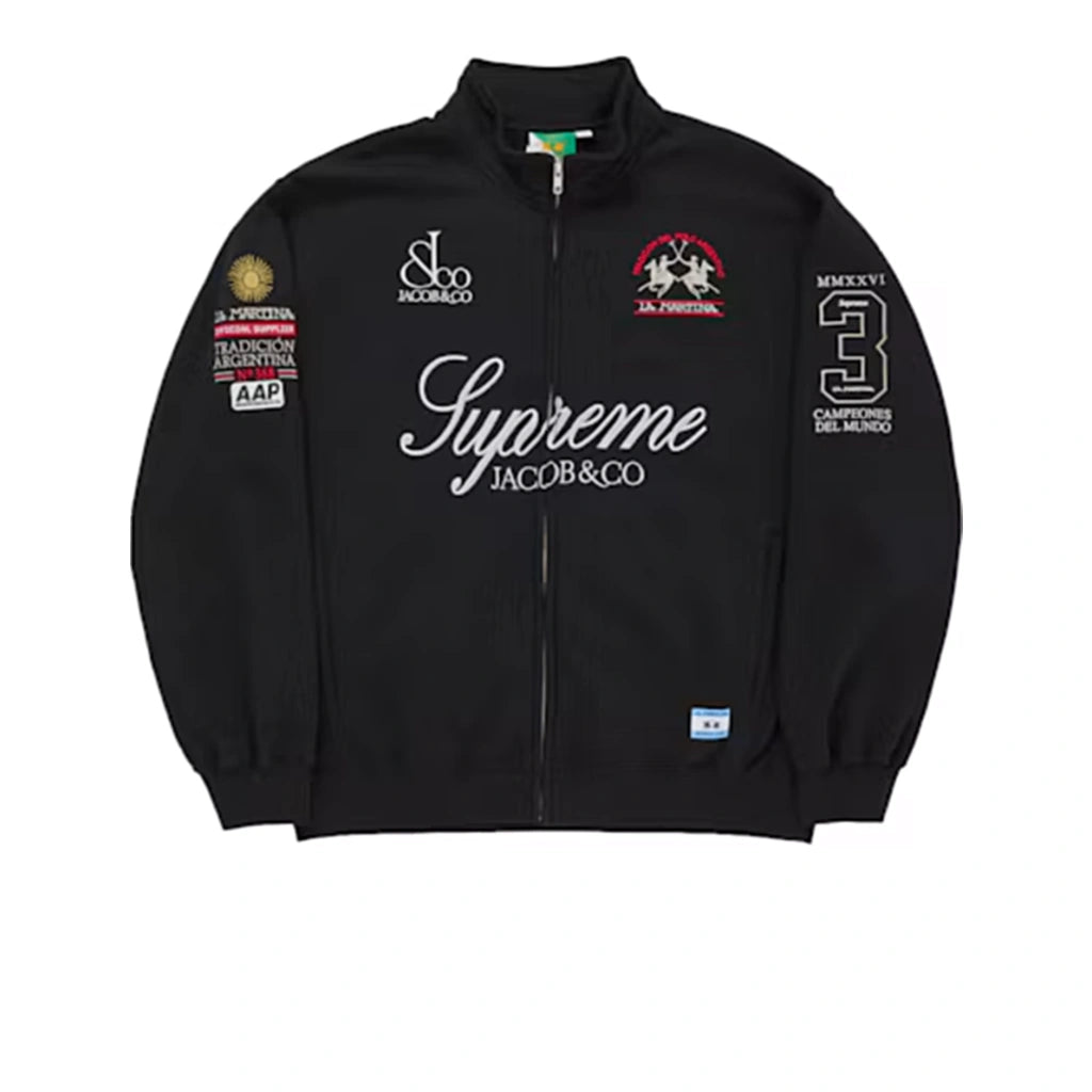 Supreme La Martina Zip Up Sweatshirt Black