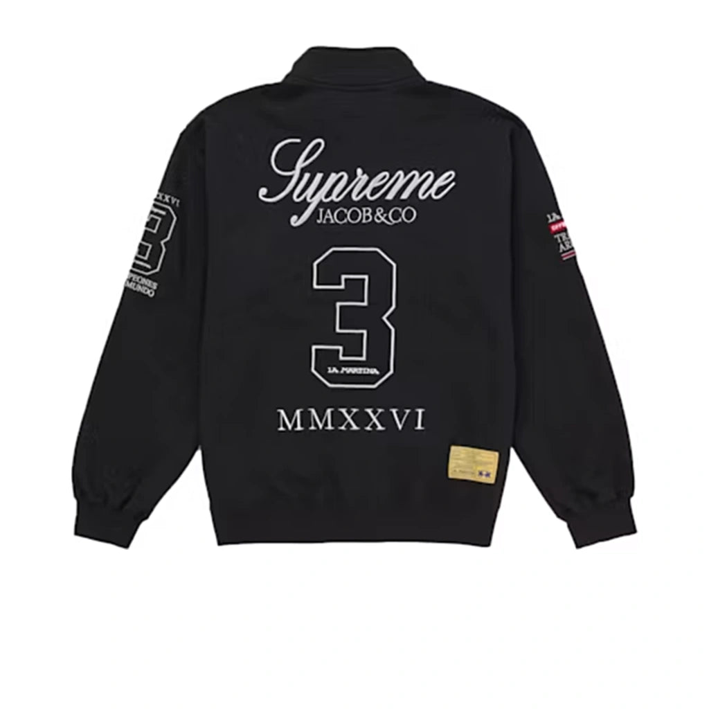 Supreme La Martina Zip Up Sweatshirt Black
