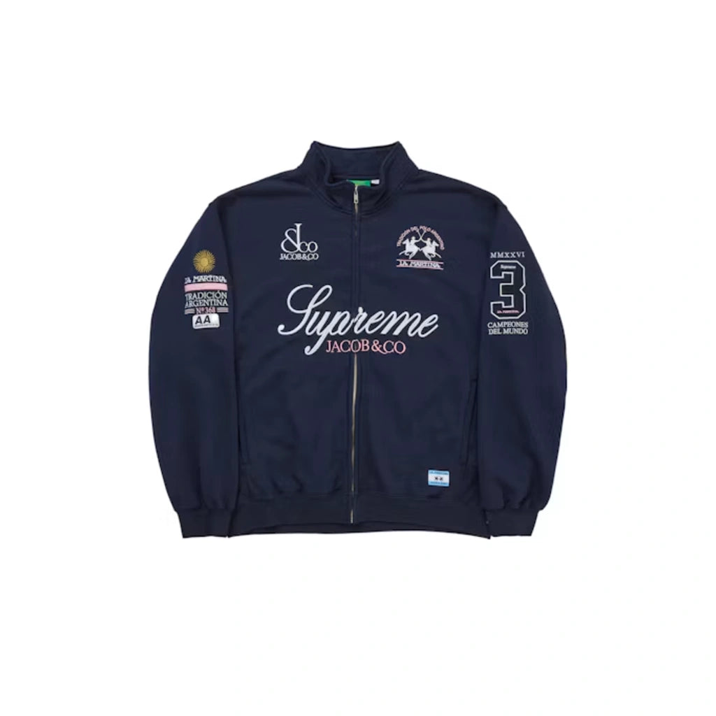 Supreme La Martina Zip Up Sweatshirt Navy