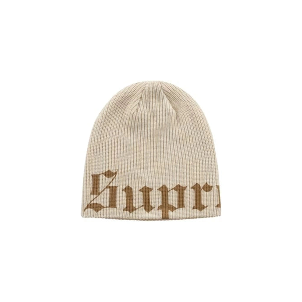 Supreme Old English Printed Beanie (SS26) Brown - Supreme Doplňky