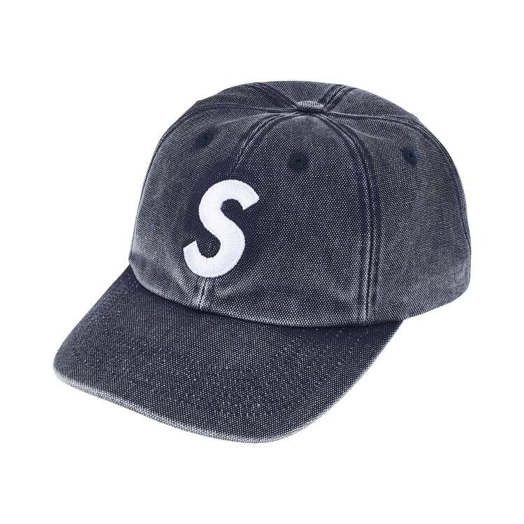 Supreme Pigment Coated S Logo 6-Panel Cap (SS26) Navy