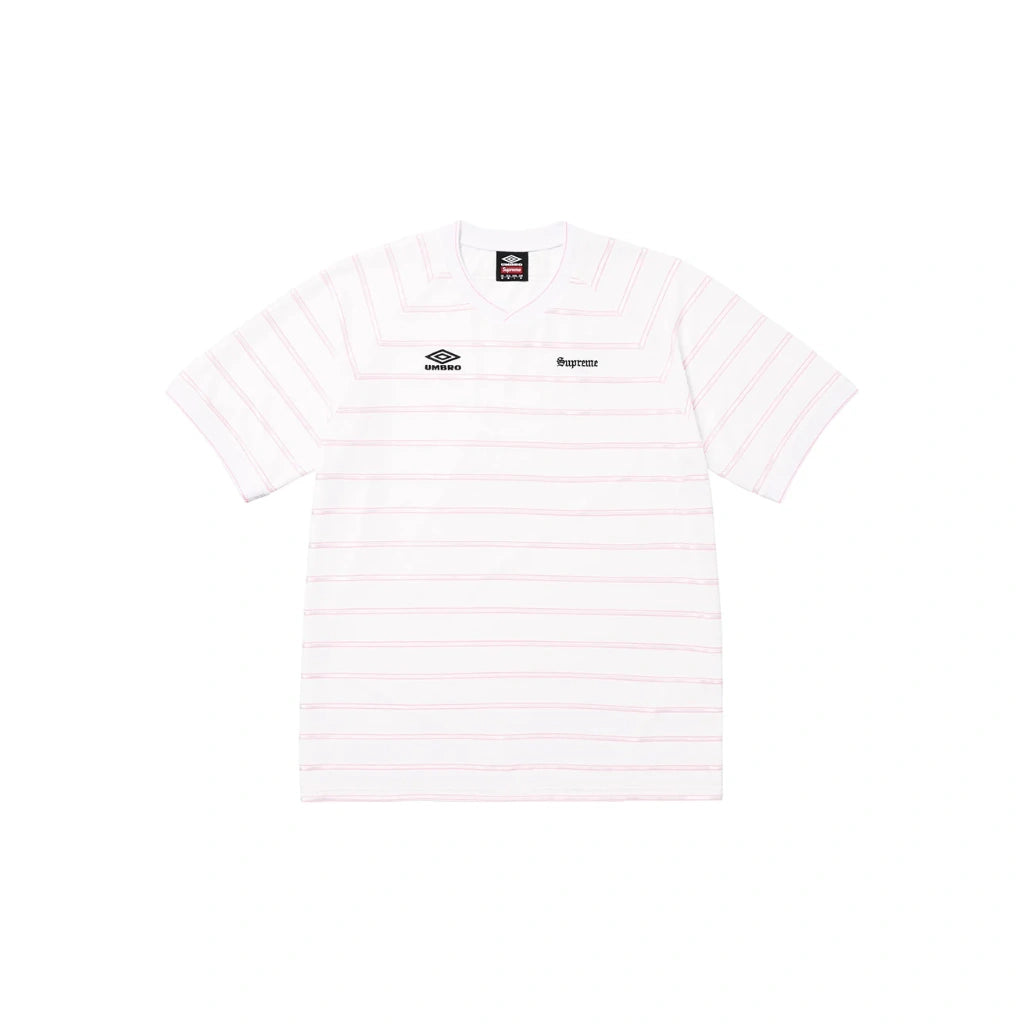 Supreme Umbro Stripe Soccer Jersey White